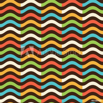 Picture of vintage colorful wave pattern
